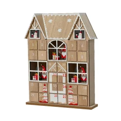 Calendrier de l'Avent à remplir (H37 cm) Maison du Papa Noël Naturel