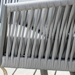 Canapé de jardin en aluminium 3 places Amalfi Gris anthracite