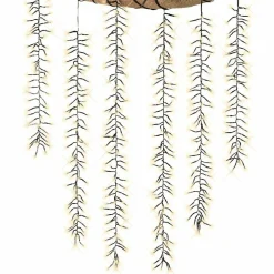 Cascade lumineuse 2 m 480 LED câble noir Effet scintillant Blanc chaud