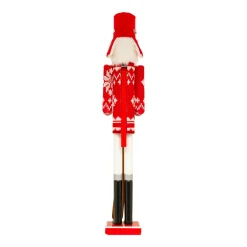 Casse-noisette en bois (H106 cm) Tomi en ski Rouge et blanc