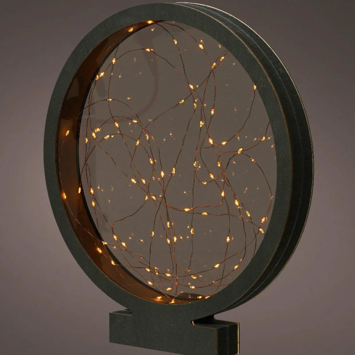 Cercle lumineux à piles 40 LED (H27 cm) Savoie Blanc chaud