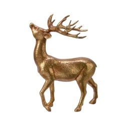 Cerf décoratif (H26 cm) Bois enchanté Doré
