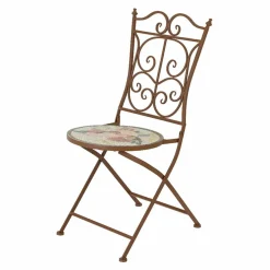 Chaise bistrot pliable en mosaïque Aberdeen Marron