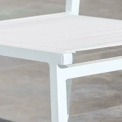 Chaise de jardin aluminium empilable Murano Blanche
