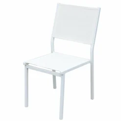 Chaise de jardin aluminium empilable Murano Blanche