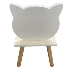 Chaise enfant bois (H46 cm) Chaton Blanc