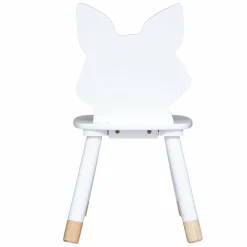 Chaise enfant bois (H52,5 cm) Douceur Renard Blanche