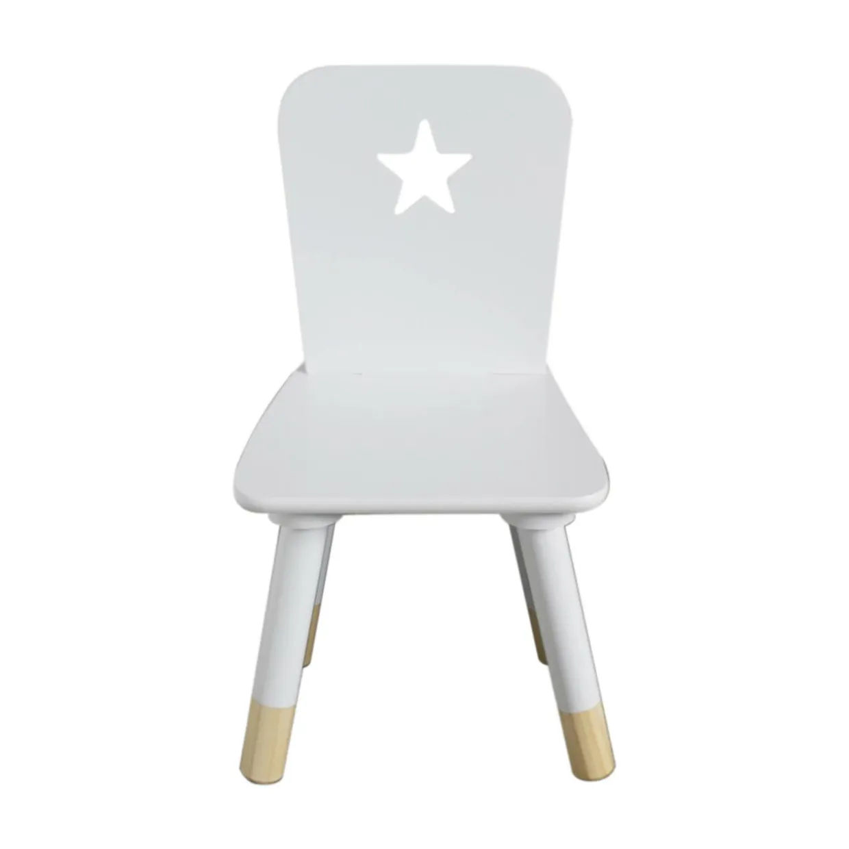Chaise enfant bois (H50 cm) Stars Blanche