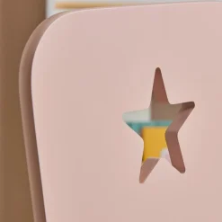 Chaise enfant bois (H50 cm) Stars Rose