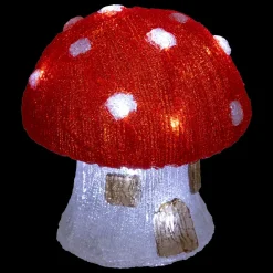 Champignon lumineux solaire 30 LED (H21 cm) Forêt magique Blanc froid