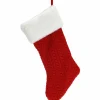Chaussette de Noël (H40 cm) Traditionnel Rouge