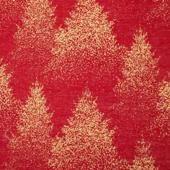 Chemin de table Noël (300 x 28 cm) Sapins Rouge et or