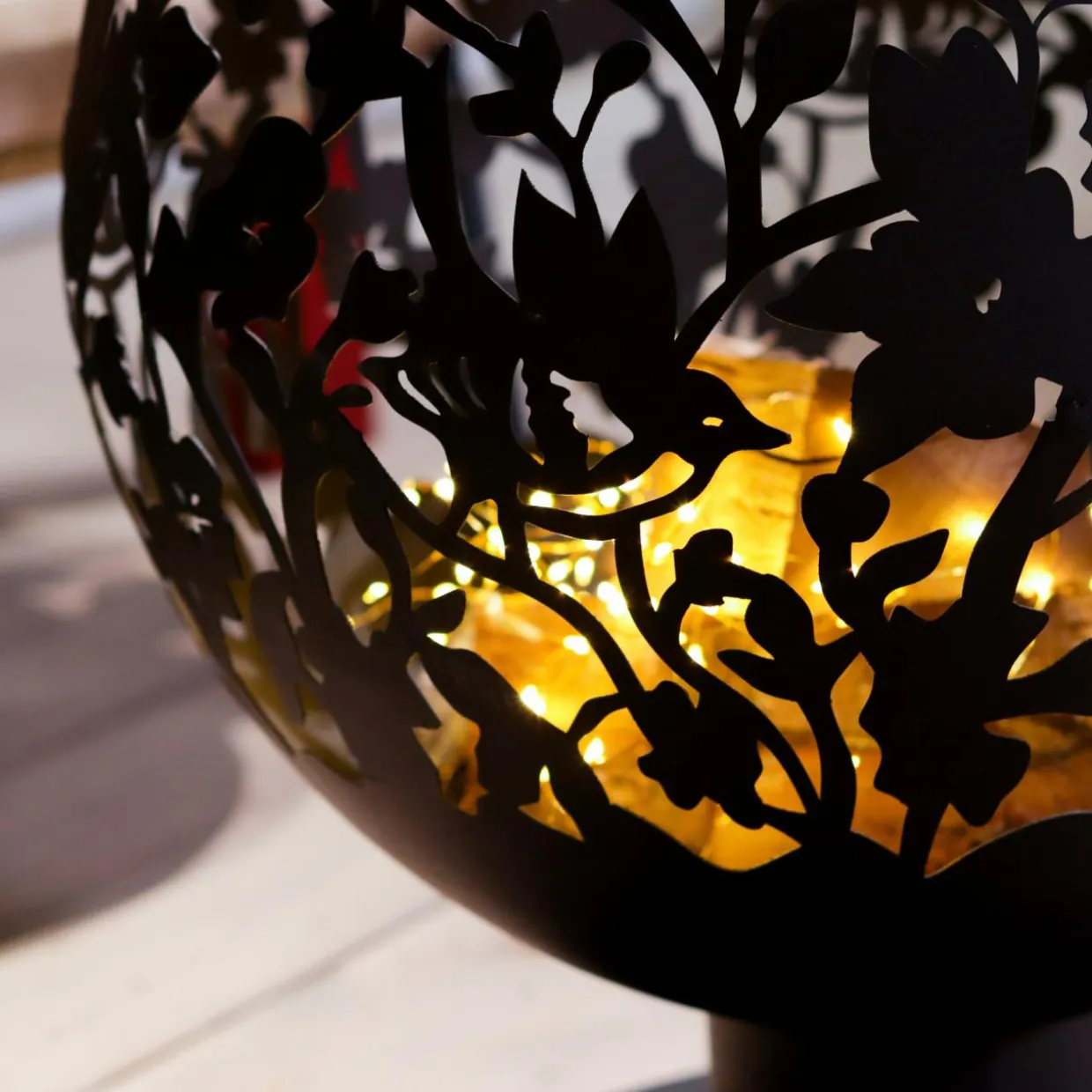 Cheminée brasero extérieur (D50 x H63 cm) Ajourée Noir