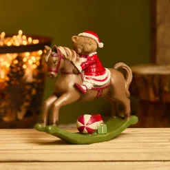 Cheval à Bascule (H20 cm) Petite ours de Noël