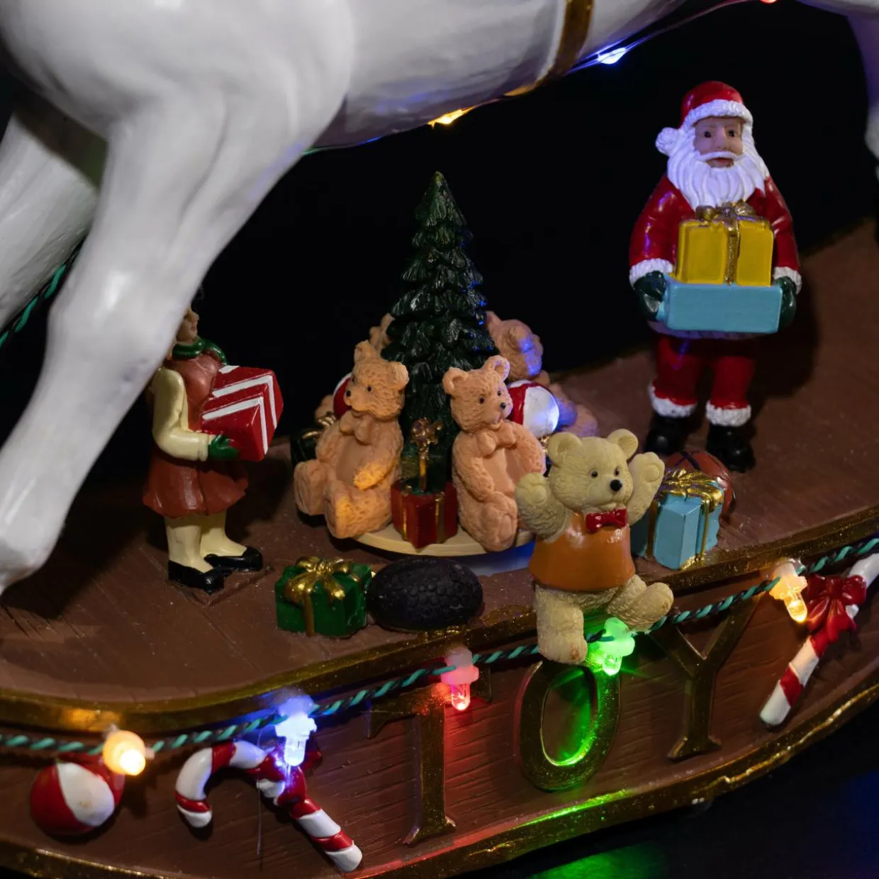 Cheval à bascule lumineux à piles 14 LED (H27 cm) Magie Multicolore