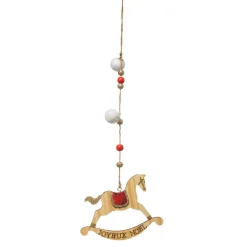 Cheval à suspendre (H34 cm) Bascule Naturel