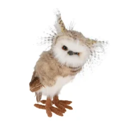Chouette de Noël à poser (H24 cm) Colette doux plumage