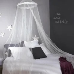 Ciel de lit moustiquaire enfant (60 x 250 cm) Alessia Blanc