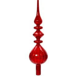 Cimier de sapin en verre Lyrique Rouge