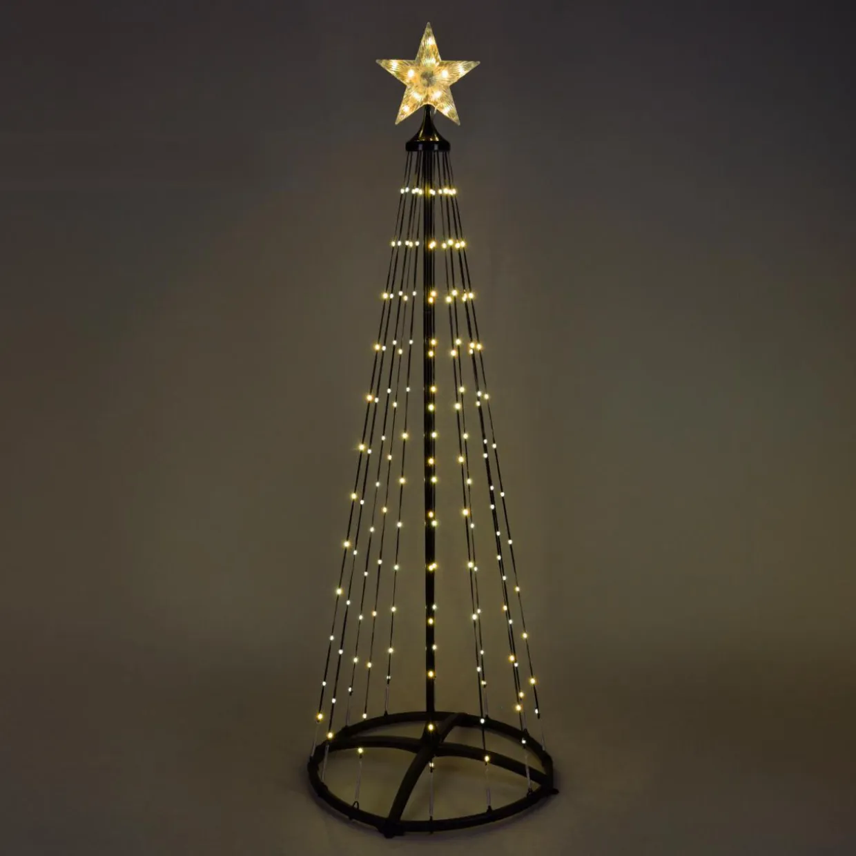Cône lumineux Digital 370 Micro Led (H210 cm) Twinkling Noir et blanc Chaud
