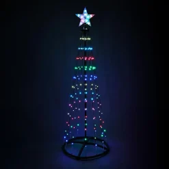 Cône lumineux Digital 370 Micro Led (H210 cm) Twinkling Noir et Multicolore