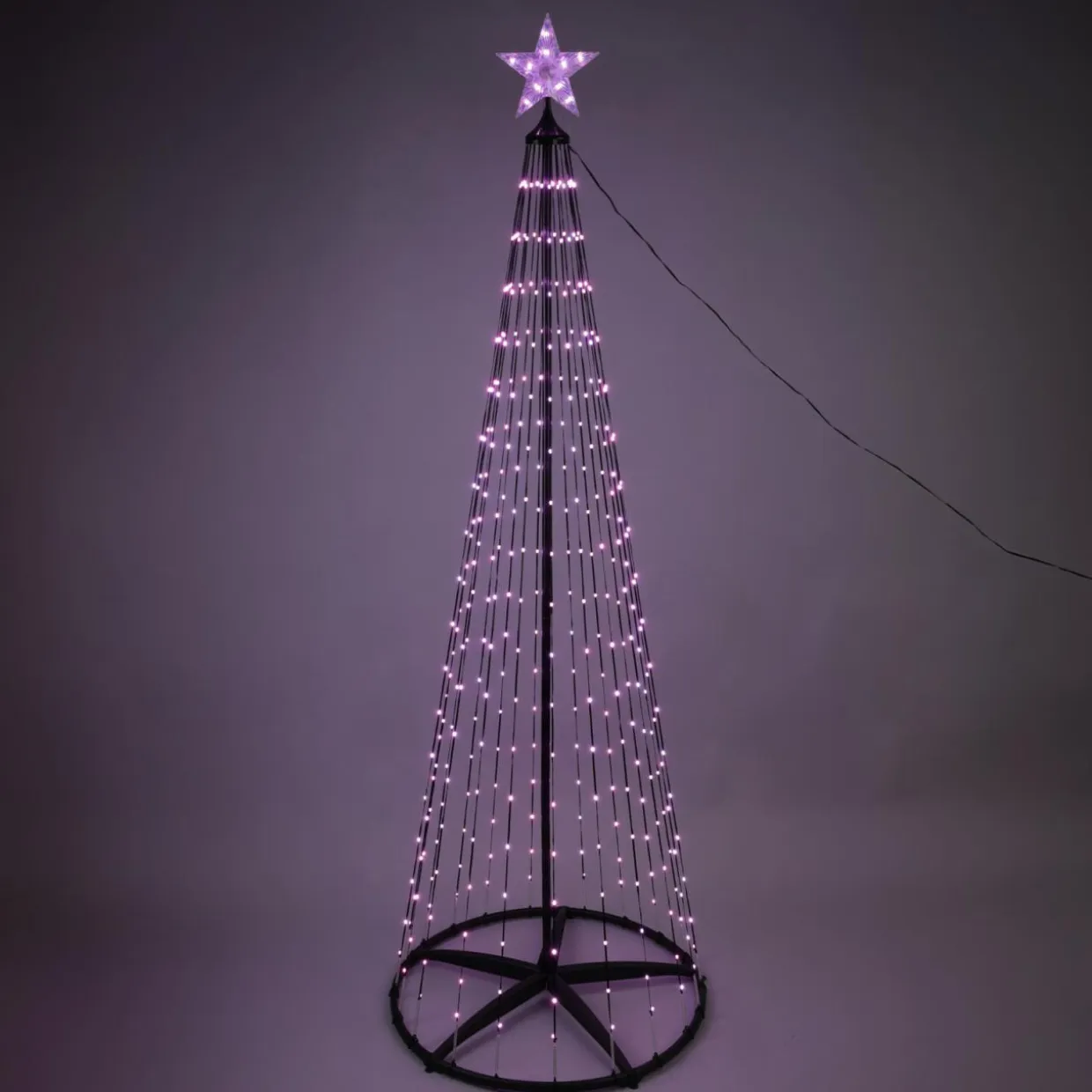 Cône lumineux Digital 370 Micro Led (H210 cm) Twinkling Noir et Multicolore