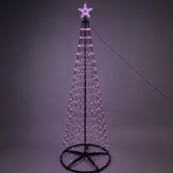 Cône lumineux Digital 154 Micro Led (H150 cm) Twinkling Noir et Multicolore