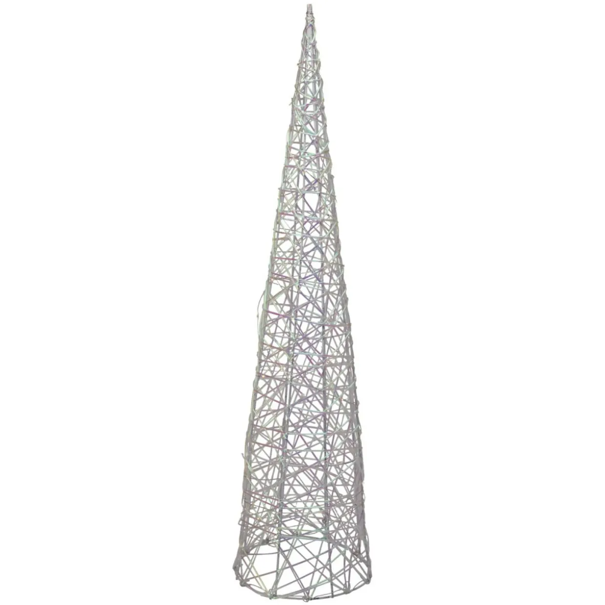 Cône lumineux sur piles 40 micro LED (H80 cm) Éclats Blanc chaud