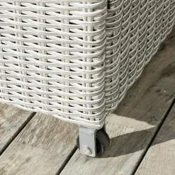 Coffre de rangement extérieur en résine tressée Calvi Gris