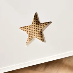 Coffre à jouet ouvert enfant bois (H44 cm) Stars Blanc