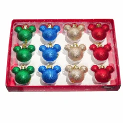 Coffret de 12 boules de Noël (D30 mm) mini Mickey Multicolore