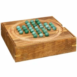 Coffret jeu solitaire en manguier Naturel