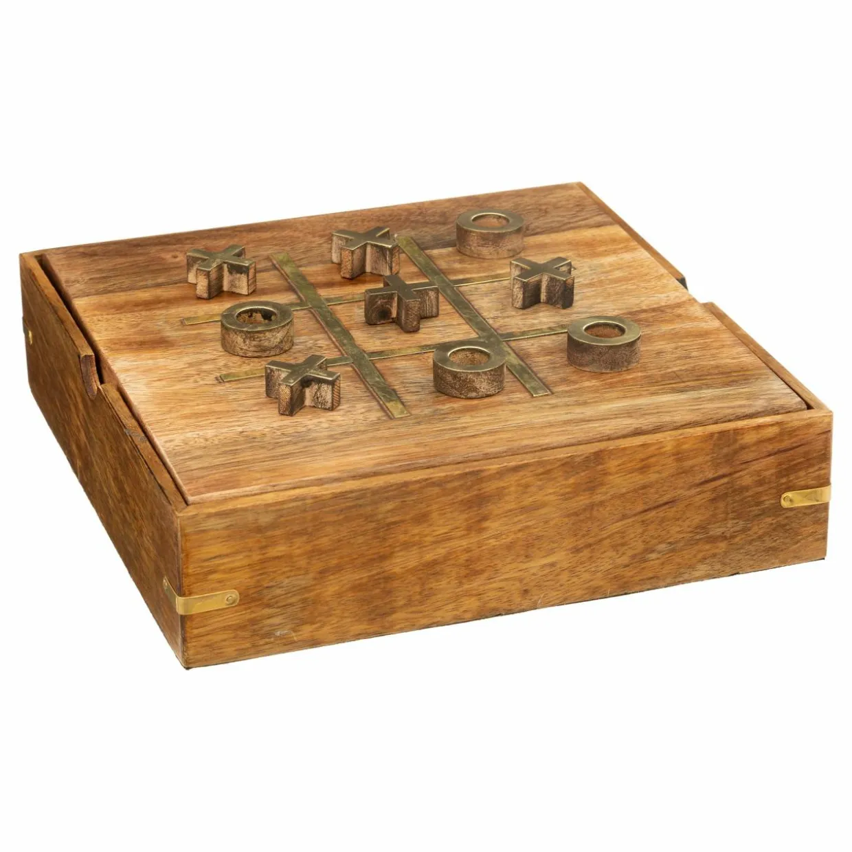 Coffret jeu solitaire en manguier Naturel