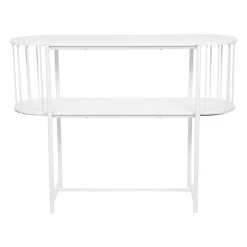 Console bois et métal 2 niveaux (H75 cm) Octave Blanche