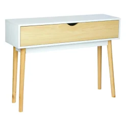 Console bois (H75 cm) Hortense Blanche