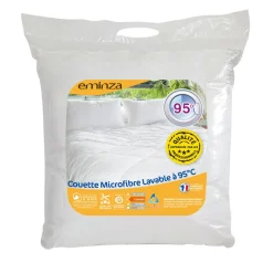 Couette Chaude (200 x 200 cm) Microfibre Lavable à 95°C Blanche