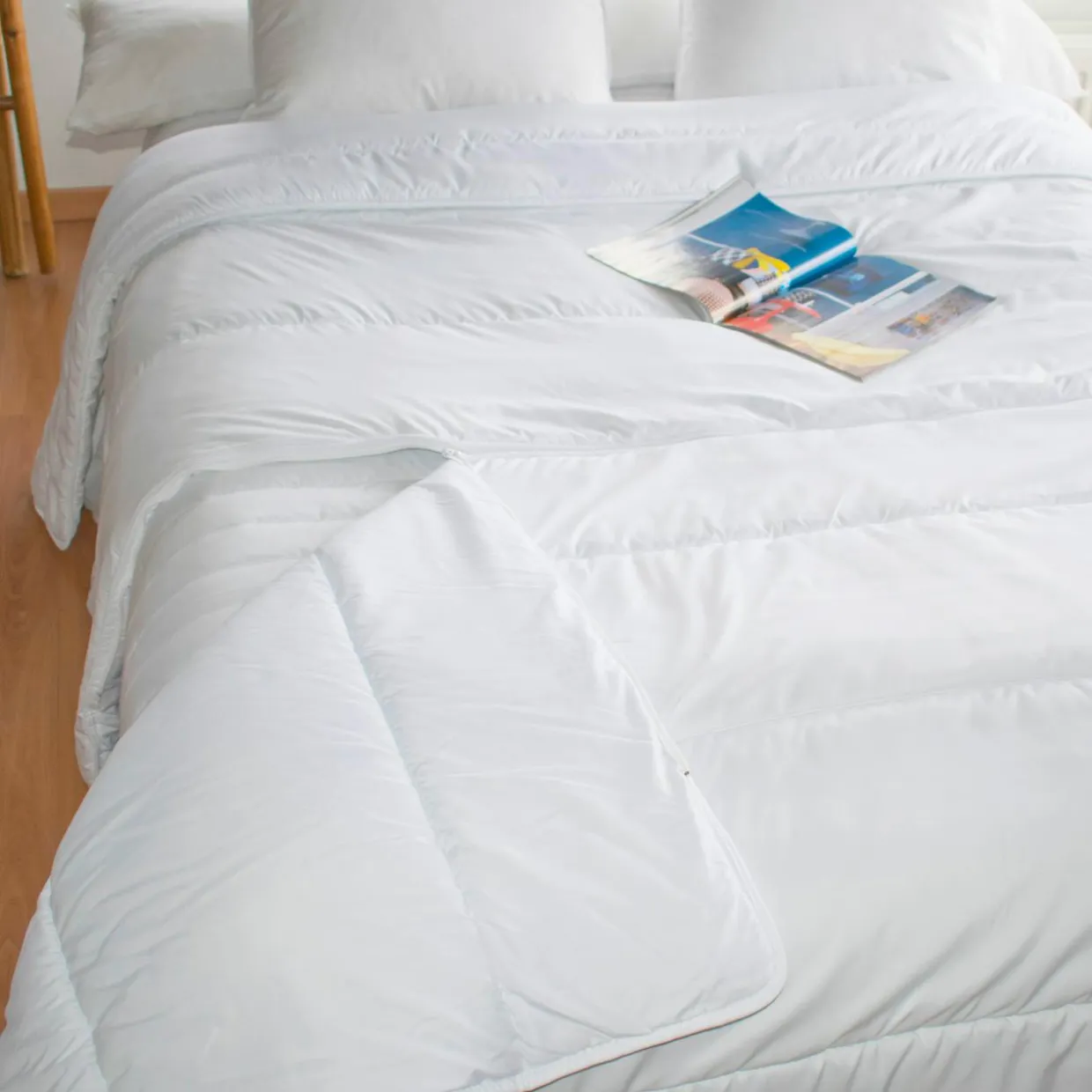 Couette Chaude (260 x 240 cm) Segmentable Blanche