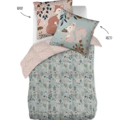 Couette imprimée enfant et sa taie d'oreiller (140 x 200 cm) Tamia Multicolore