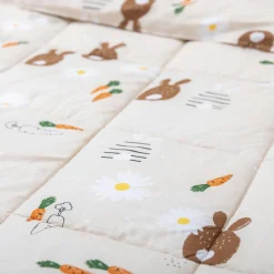 Couette imprimée enfant et sa taie d'oreiller (140 x 200 cm) Pompon Marron