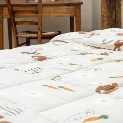 Couette imprimée enfant et sa taie d'oreiller (140 x 200 cm) Pompon Marron