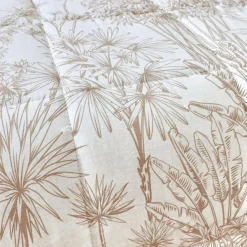 Couette imprimée et une taie d'oreiller en coton (140 x 200 cm) Lara Marron