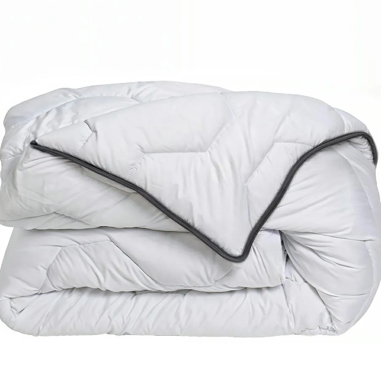 Couette très chaude enveloppe percale de coton (260 x 240 cm) Galaxie Blanche