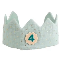 Couronne d'anniversaire enfant coton (40 cm) Roi Verte