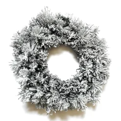 Couronne de Noël (D50 cm) Edmonton Vert enneigé