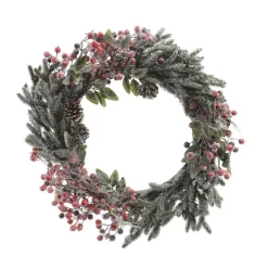 Couronne de Noël (D40 cm) Epinea Vert enneigé