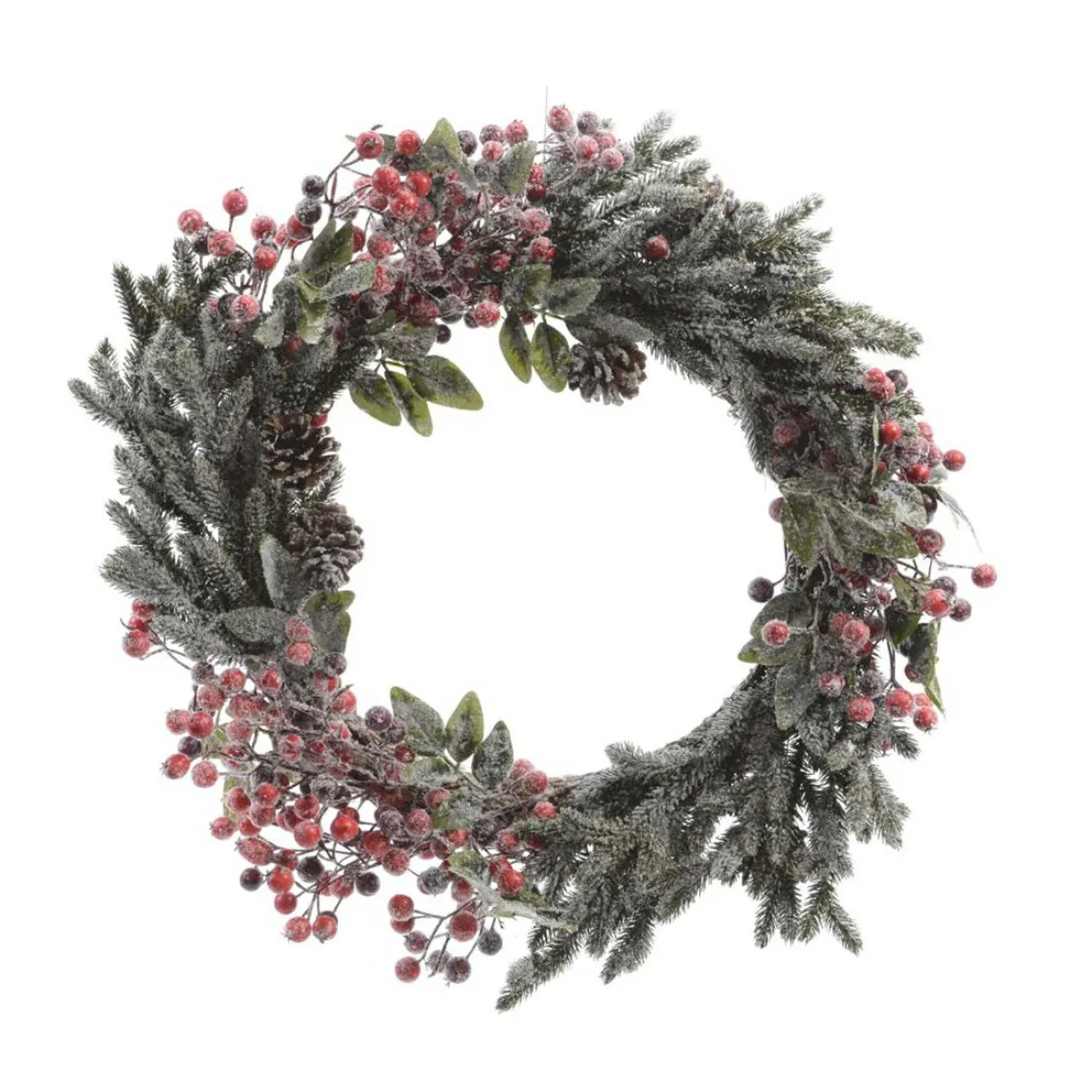 Couronne de Noël (D40 cm) Epinea Vert enneigé