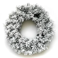Couronne de Noël (D40 cm) Royal Vert enneigé