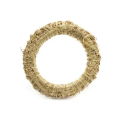 Couronne de Noël en paille (D25 cm) à décorer