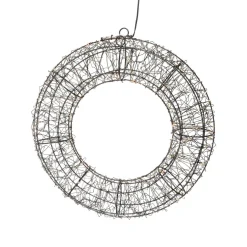 Couronne de Noël lumineuse 500 micro LED (D38 cm) Star Light Noir et blanc chaud