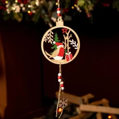 Couronne de sapin à suspendre (H30 cm) Lois Multicolore